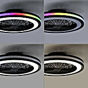 Just Light Ventilador de techo Brandon (Diámetro: 46,5 cm, Negro, 36 W, RGB) | BAUHAUS