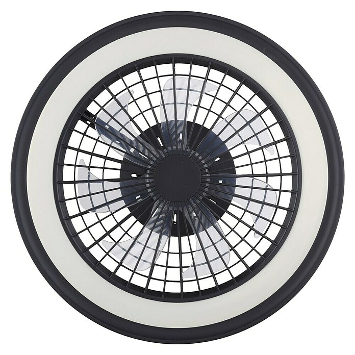 Just Light Ventilador de techo Brandon (Diámetro: 46,5 cm, Negro, 36 W, RGB) | BAUHAUS