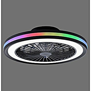 Just Light Stropni ventilator Brandon (Promjer: 46,5 cm, Crna, 36 W, RGB)