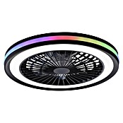 Just Light Ventilador de techo Brandon (Diámetro: 46,5 cm, Negro, 36 W, RGB) | BAUHAUS