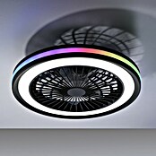 Just Light Ventilador de techo Brandon (Diámetro: 46,5 cm, Negro, 36 W, RGB) | BAUHAUS