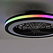 Just Light Ventilador de techo Brandon (Diámetro: 46,5 cm, Negro, 36 W, RGB) | BAUHAUS