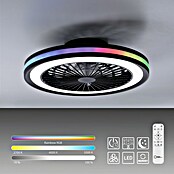 Just Light Ventilador de techo Brandon (Diámetro: 46,5 cm, Negro, 36 W, RGB) | BAUHAUS