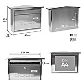 Arregui Buzón de correo Deco Inox (41 x 27,5 cm)