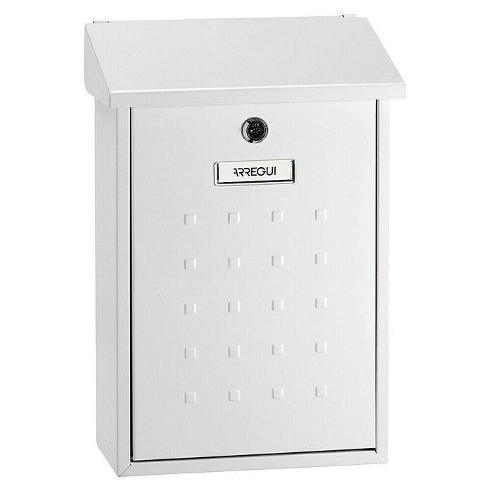 Arregui Premium Buzón de correo E-5601 (Chapa de acero, L x An x Al: 25 x 10 x 40 cm, Blanco)