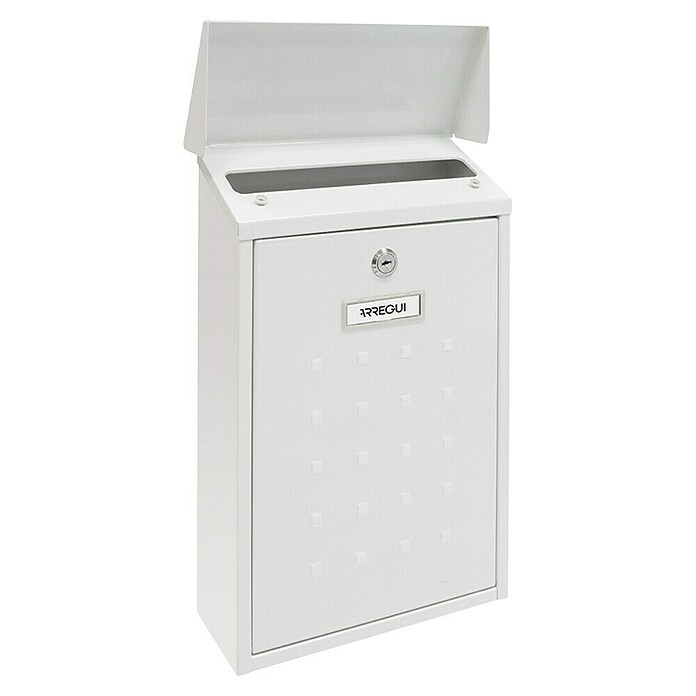 Arregui Premium Buzón de correo E-5601 (Chapa de acero, L x An x Al: 25 x 10 x 40 cm, Blanco)