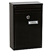 Arregui Buzón de correo Zaguán (L x An x Al: 8 x 22 x 32 cm, Negro)