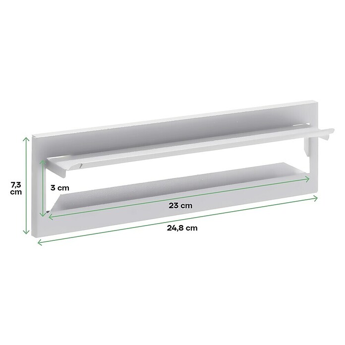 Arregui Bocacartas C-603 (L x An x Al: 24,8 x 7,3 x 2 cm, Blanco, Chapa de acero galvanizada)