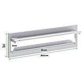 Arregui Bocacartas C-603 (L x An x Al: 24,8 x 7,3 x 2 cm, Blanco, Chapa de acero galvanizada)