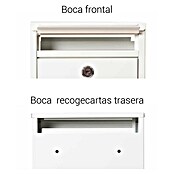 Arregui Buzón de correo Zaguán (L x An x Al: 8 x 22 x 32 cm, Blanco)