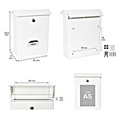 Arregui Classic Buzón de correo E-1071 (Plástico, L x An x Al: 27 x 11 x 34,6 cm, Blanco)