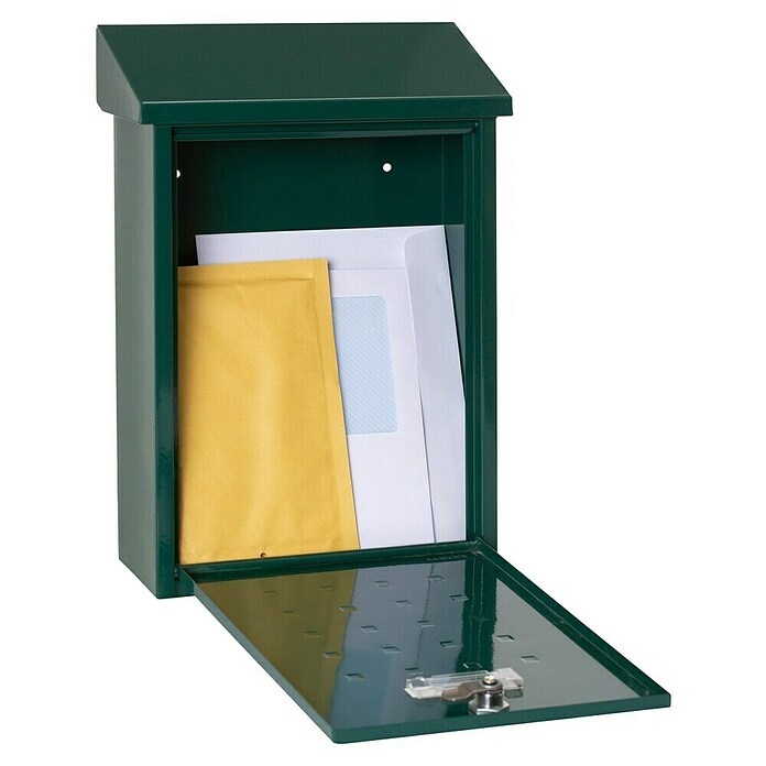 Arregui Premium Buzón de correo E-5603 (Chapa de acero, L x An x Al: 25 x 10 x 40 cm, Verde)