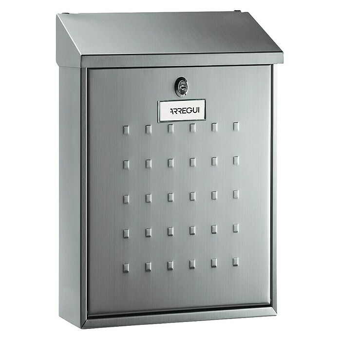 Arregui Premium Buzón de correo E-5607 (Chapa de acero, L x An x Al: 25 x 10 x 40 cm, Plateado)