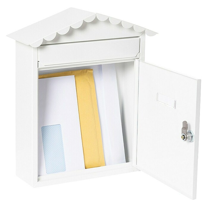 Arregui Visit Buzón de correo E-5741 (Chapa de acero, L x An x Al: 9 x 26 x 36 cm, Blanco)
