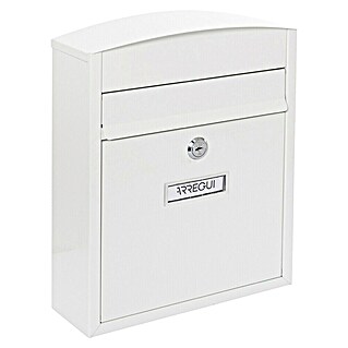 Arregui Compact Buzón de pared E-573 (L x An x Al: 24 x 9,5 x 28,5 cm, Blanco, Acero)