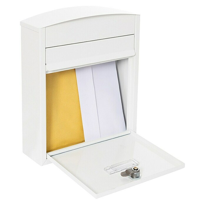Arregui Compact Buzón de correo E-5737 (Chapa de acero, L x An x Al: 24 x 9,5 x 28,5 cm, Blanco)