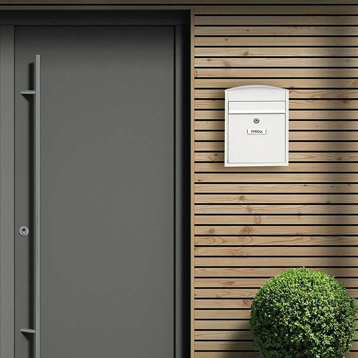 Arregui Compact Buzón de correo E-5737 (Chapa de acero, L x An x Al: 24 x 9,5 x 28,5 cm, Blanco)