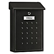 Arregui Premium Buzón de correo E-5604 (Chapa de acero, L x An x Al: 25 x 10 x 40 cm, Negro)
