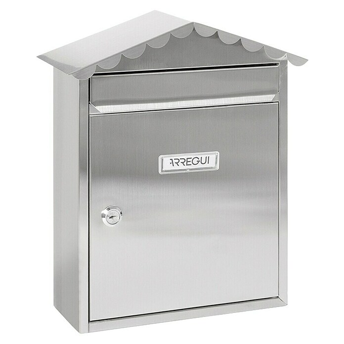 Arregui Visit Buzón de correo E-5747 (Acero inoxidable, L x An x Al: 30 x 11 x 36 cm, Plateado)