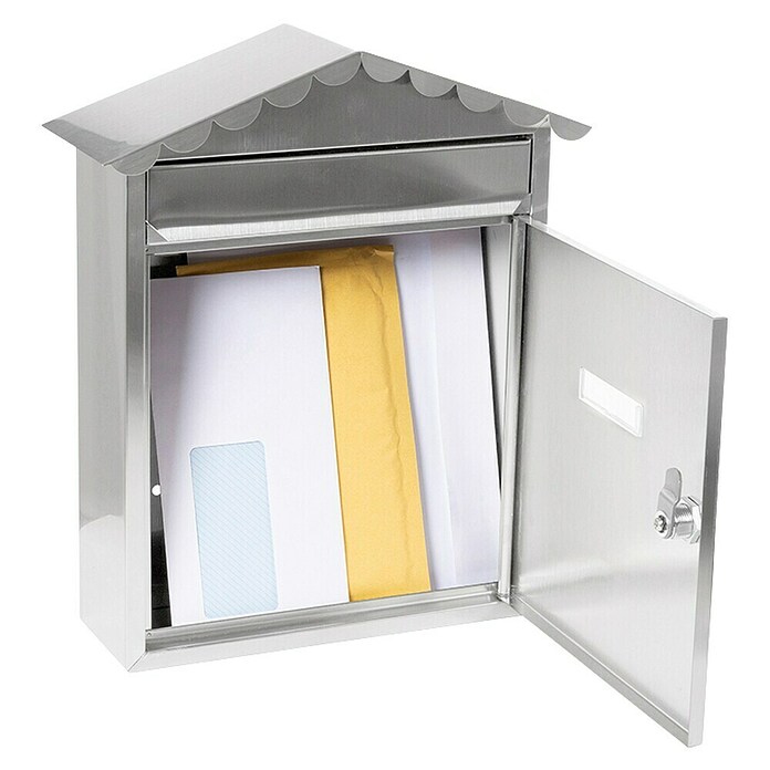 Arregui Visit Buzón de correo E-5747 (Acero inoxidable, L x An x Al: 30 x 11 x 36 cm, Plateado)