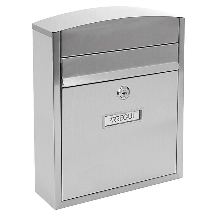 Arregui Compact Buzón de correo E-5737 (Acero inoxidable, L x An x Al: 24 x 9,5 x 28,5 cm, Plateado)