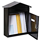 Arregui Visit Buzón de correo E-5744 (Chapa de acero, L x An x Al: 9 x 26 x 36 cm, Negro)
