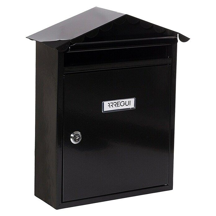 Arregui Visit Buzón de correo E-5744 (Chapa de acero, L x An x Al: 9 x 26 x 36 cm, Negro)