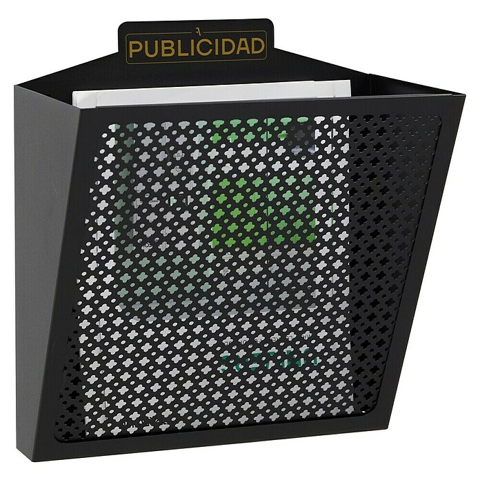 Arregui Cesta para publicidad E2311 (L x An x Al: 19 x 32 x 30,5 cm, Negro, Acero)