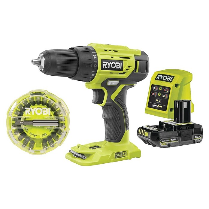 Ryobi ONE+ Accuschroefboormachine R18DD4-1C20CO (Aantal versnellingen: 2 st.) | BAUHAUS