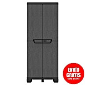 Terry Armario multiusos de plástico  Ardesia (L x An x Al: 39 x 68 x 172 cm, Número de puertas: 2 ud., Gris oscuro/Negro) | BAUHAUS