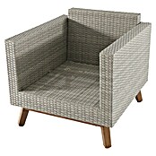 Sunfun Anika Loungemöbel-Set (4-tlg., Polyrattan, Hellgrau)