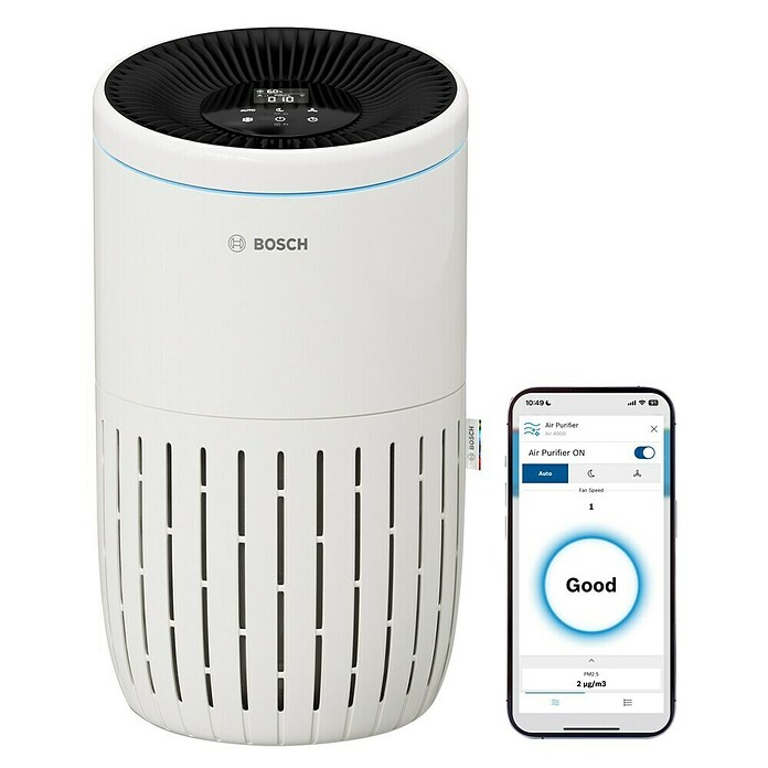 Bosch Purificador de aire Air 4000i (Tamaño de la estancia: 62,5 m², 29,1 x 50 cm, Capacidades Smart Home: Sí) | BAUHAUS
