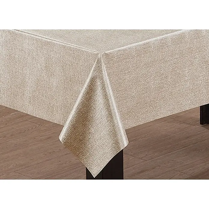 Tischdecke - Metall Optik Gold, 220 x 140 cm, Rechteckig - Tischdecke in Leinenoptik: Die perfekte Ergänzung für Ihr Zuhause, die Eleganz und Funktionalität vereint und Ihren Tisch schützt.