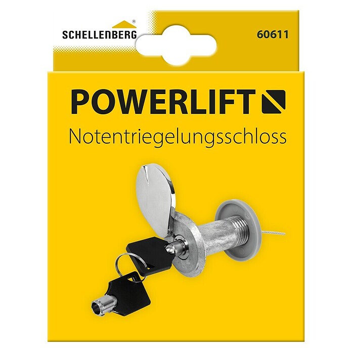 Schellenberg Notentriegelungs-Schloss Powerlift (Passend für: Garagentore bis 40 mm Stärke) | BAUHAUS