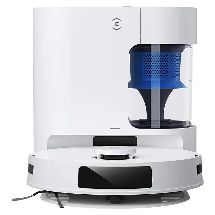 Ecovacs Saugwischroboter-Set Deebot N20 Plus White - Saugkraft: 8.000 Pa, Akkulaufzeit: 170 min - 300 min, Fassungsvermögen: 400 ml - Weißer Saugroboter mit Reinigungsstation, der selbstständig für Sauberkeit sorgt. Das moderne Design fügt sich nahtlos in jeden Wohnraum ein.