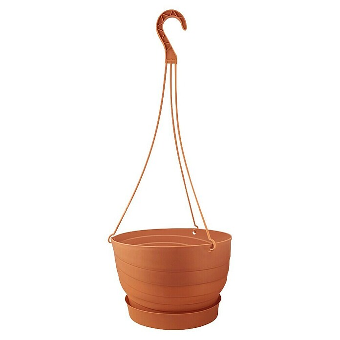 Viseća tegla za cvijeće Twister  (Plastika, Terakota, Promjer: 24 cm) | BAUHAUS