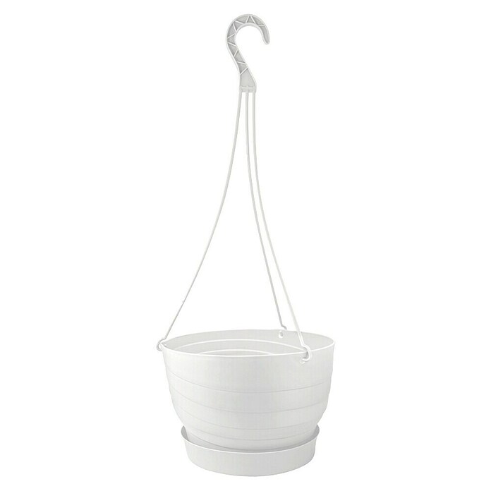 Viseči cvetlični lonec Twister  (Plastika, Bela, Premer: 26 cm) | 8444 - Kunststoff Pflanzgefäße | IAKB - Gefäße Outdoor | IAK - Gefässe,Deko outdoor, Zeitschriften | IA - Gartenhartware | I - Stadtgarten | BAUHAUS