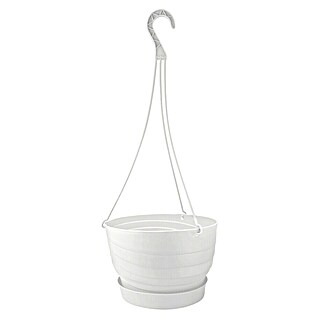 Viseči cvetlični lonec Twister (Plastika, Bela, Premer: 24 cm)