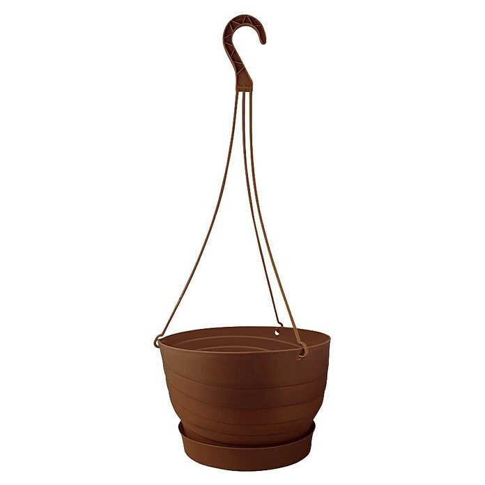 Viseči cvetlični lonec Twister  (Plastika, Rjava, Premer: 24 cm) | 8444 - Kunststoff Pflanzgefäße | IAKB - Gefäße Outdoor | IAK - Gefässe,Deko outdoor, Zeitschriften | IA - Gartenhartware | I - Stadtgarten | BAUHAUS