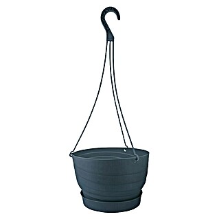 Viseči cvetlični lonec Twister (Plastika, Antracit, Premer: 24 cm)