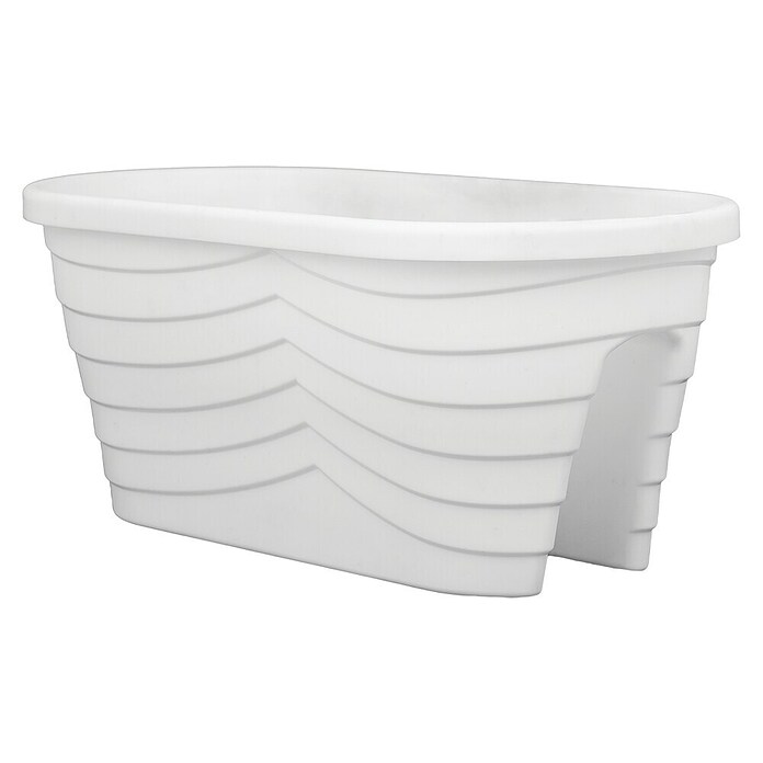 Mareš Žardinjera za balkon Lucija  (Vanjska dimenzija (D x Š x V): 60 x 29 x 25 cm, Plastika, Bijela) | BAUHAUS