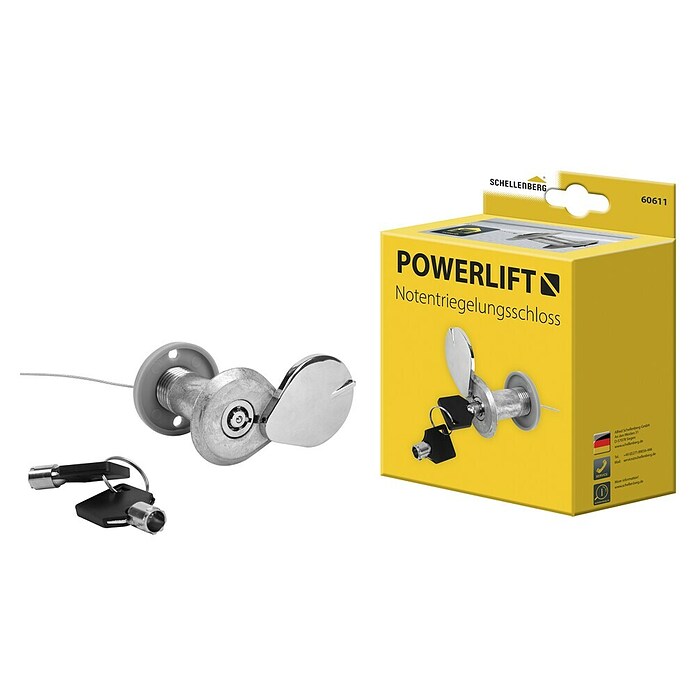 Schellenberg Notentriegelungs-Schloss Powerlift (Passend für: Garagentore bis 40 mm Stärke) | BAUHAUS