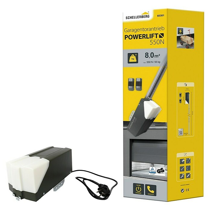 Schellenberg Garagentorantrieb Powerlift 550N (Torfläche: 8 m², Zugkraft: 550 N) | BAUHAUS