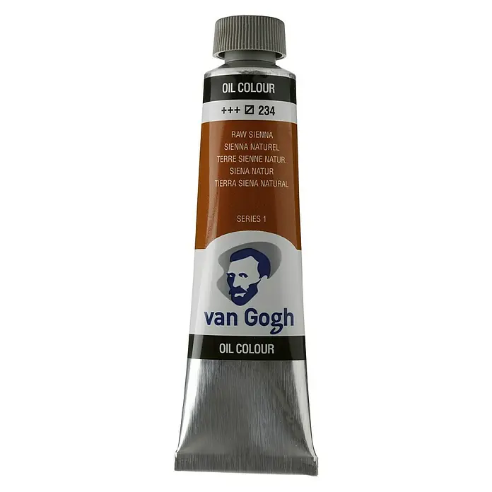 Talens Van Gogh Pintura al óleo - Siena Natural, 40 ml, Tubo - Un tubo de pintura al óleo "Raw Sienna" de Van Gogh. Pintura al óleo de alta calidad para artistas con buen poder cubriente.