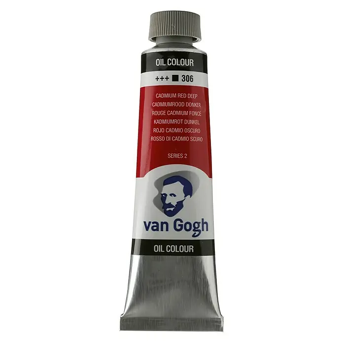Talens Van Gogh Pintura al óleo - Rojo cadmio oscuro, 40 ml, Tubo - Un tubo de pintura al óleo Van Gogh en Cadmio Rojo Oscuro, perfecto para artistas y aficionados que buscan colores de alta calidad.