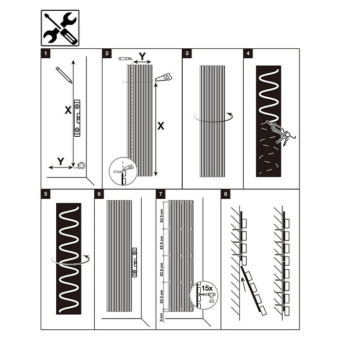 Akoestische panelen (260 x 60,5 x 2,1 cm) | BAUHAUS