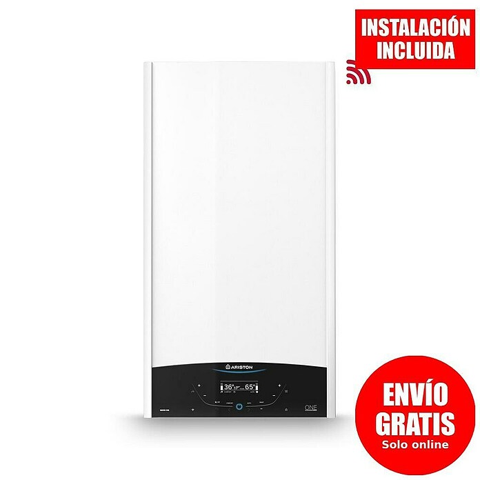 Ariston Caldera de gas Genus One Wifi 24FF con instalación incluida (22 kW, Display LC) | BAUHAUS