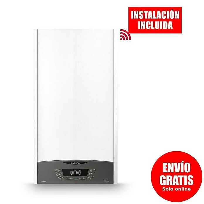 Ariston Caldera de gas Clas One Wifi 30FF con instalación incluida (28 W, Display LC) | BAUHAUS