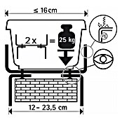 Geli Balkonkastenhalter Typ H (Braun, 2-fach verstellbar, 2 Stk.)