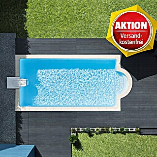 Desjoyaux Bausatz-Pool Jou (L x B x H: 600 x 300 x 120 cm, 20.000 l, Weiß)
